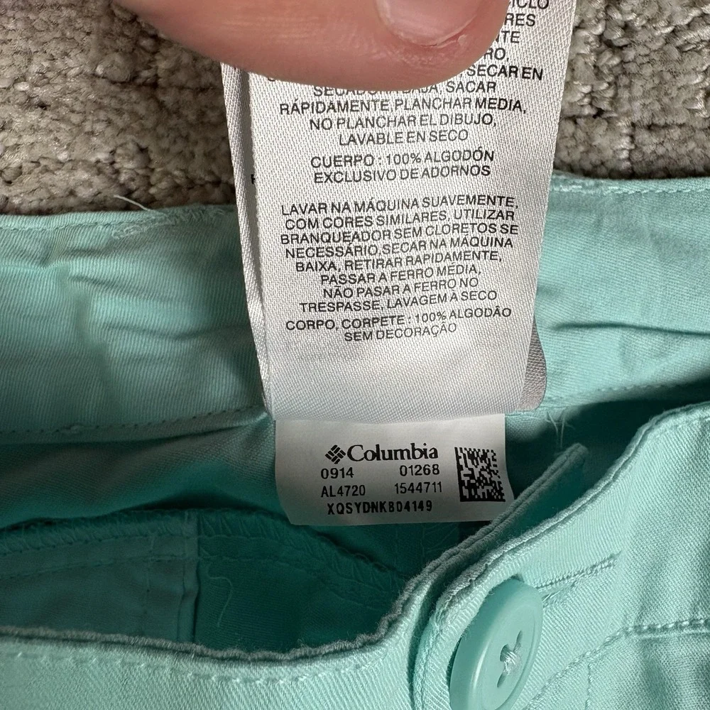 Columbia Womens Kenzie Cove Shorts NWT Turquoise Khaki Size 8